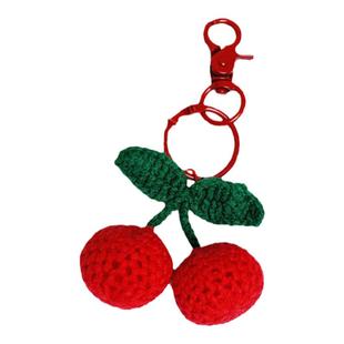 毛绒钩织好事发生挂件手工编织毛线柿子好柿发生包包钥匙扣小配饰