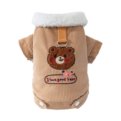 羊羔绒系列萌系贴布牵引棉衣