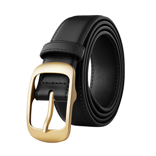 啄木鸟皮带女士2026新款真皮休闲百搭针扣牛皮配牛仔裤腰带高级感