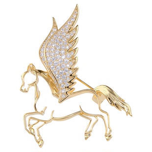 闪耀飞马胸针高档女2025新款高级感别针西装大衣西服胸花配饰礼物