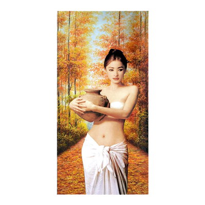 5d钻石画2025年满钻新款抱陶美女艺术玄关客厅十字绣砖石贴画水晶