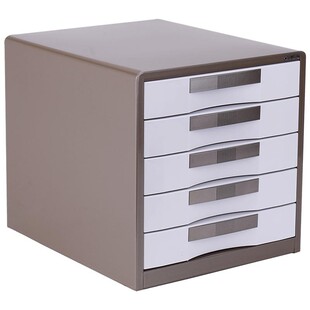 得力带锁桌面文件柜矮柜资料整理收纳箱抽屉式多层金属7层5层档案柜小型文件框收纳文件架办公柜办公用品