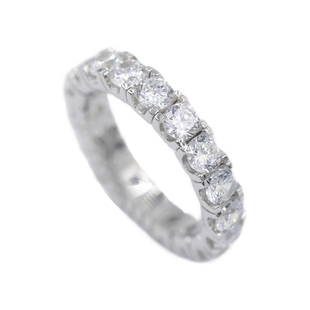 WBJ定制珠宝单排戒指永恒戒指925银饰品戒指 情侣戒指 情人节礼物