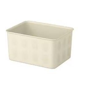 宜家诺伊格收纳盒塑料米色桌面杂物抽屉文具整理化妆品盒多个尺寸