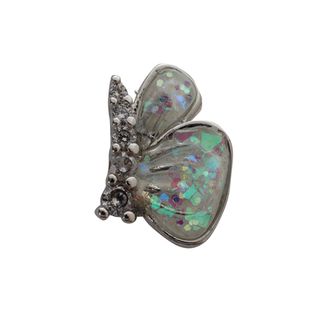 韩国气质镶钻蝴蝶翅膀单只耳骨钉左耳