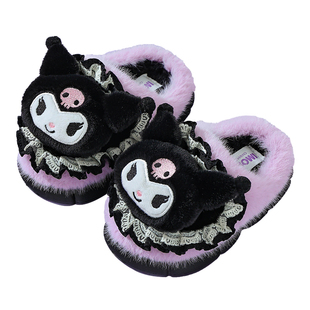 三丽鸥正版授权HelloKitty儿童棉拖鞋秋冬女童毛绒防滑居家亲子鞋