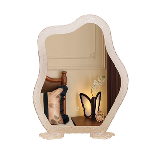 镜子化妆镜桌面台式智能led带灯光女生卧室房间风梳妆台回购充电