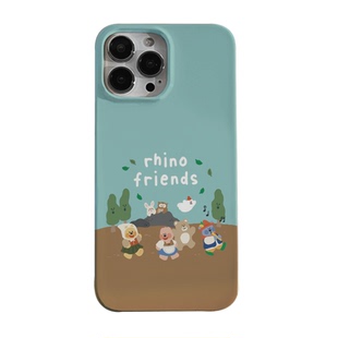 可爱郊游夏日风氛围感青色手机壳适用苹果12MINIiphone14plus华为P40OPPOReno8PROVIVOIQOONEO3糖果日韩菲林