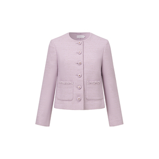 OBEG欧碧倩26春新款小香风正肩外套女名媛气质高级感上衣50521500