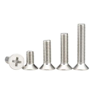 不锈钢十字沉头螺钉平头螺丝大全
