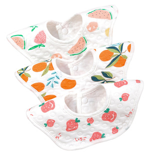 宝宝口水巾婴儿围嘴a类纯棉新生儿围脖小月龄防水防吐奶围兜男女