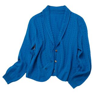 Say Ya【幻】小千禧 复古色彩绞花针织羊绒小开衫 搭配