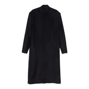 VAPOURBLUE新中式羊毛绒呢子大衣冬季男女黑色中长款加厚毛呢外套