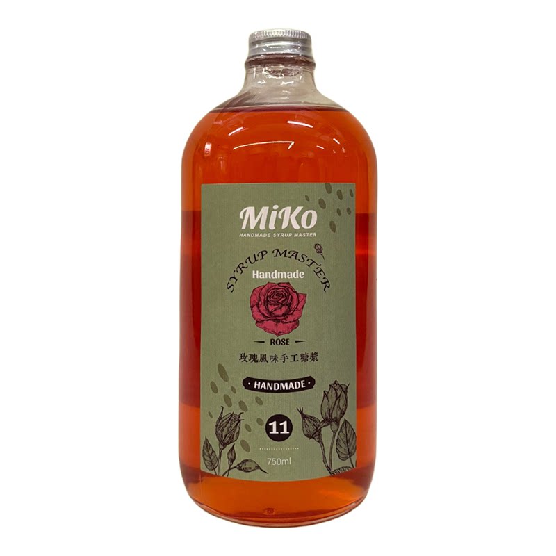 Miko玫瑰风味糖浆咖啡鸡尾酒调酒糖浆咖啡糖浆含蜂蜜