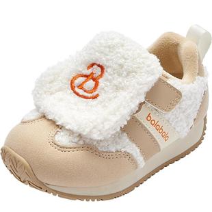 巴拉巴拉宝宝学步鞋婴儿鞋可爱毛绒鞋子男童女童鞋秋冬潮流新复古