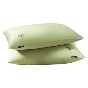 100长绒棉贡缎枕套一对装轻奢小熊刺绣全棉纯棉单人枕头套48*74cm