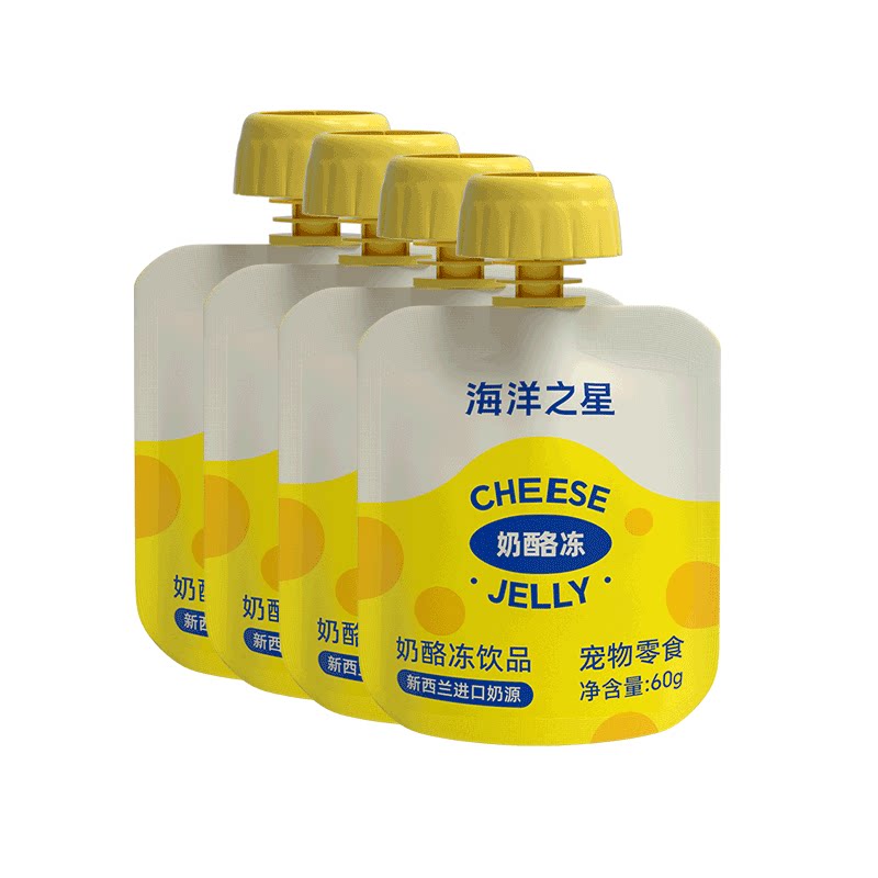 【新客尝鲜】 海洋之星猫零食营养补水奶酪冻60g*4