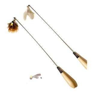 CFA赛级逗猫棒猫咪玩具小飞虫羽毛替换头耐抓咬自嗨解闷幼猫用品