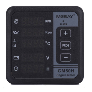GM50H发动机数显多功能电压频率水温油压转速表柴油发电机控制器
