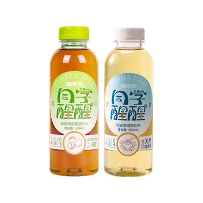 醒同学马黛茶植物饮料咖啡果皮0糖0脂0卡夏天解腻饮品500ml*15瓶