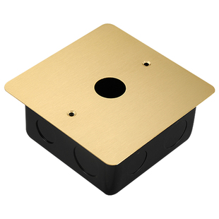 120型铜面地面插座盖板底盒遮挡装饰空白面板86型封堵墙壁盲板盖