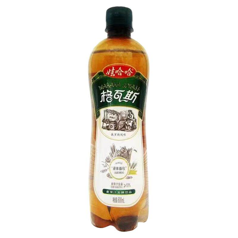 娃哈哈格瓦斯600ml*/4/12瓶汽水俄罗斯风味碳酸饮料发酵饮品 多省