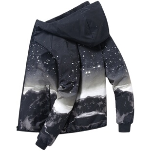 2025秋季外套男两面穿青少年春秋夹克帅气男孩褂子男生大童冲锋衣