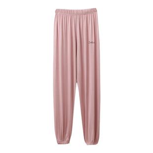 莫代尔薄款宅宅裤女春夏大码居家睡裤宽松收口大码外穿运动休闲裤