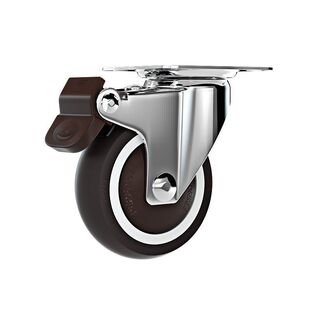 TPE静音小万向轮榻榻米抽屉滑轮轮子柜子滚轮万向脚轮静音橡胶轮