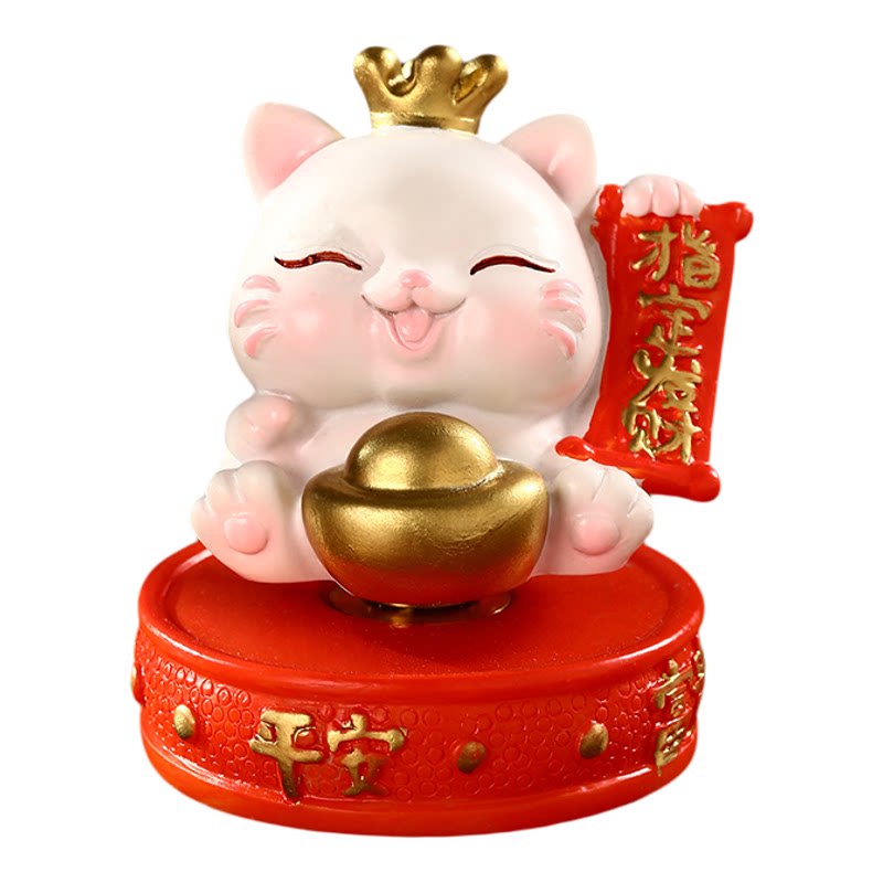 可旋转招财猫小摆件趣味解压