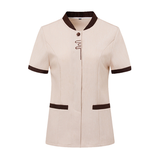 保洁工作服短袖夏装女套装物业酒店客房家政楼层清洁员透气保洁服