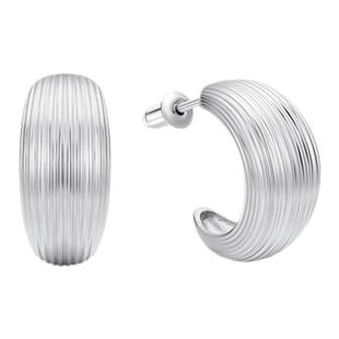 真我不凡拉丝腰果型耳环女s925纯银简约气质耳钉原创设计感耳饰品