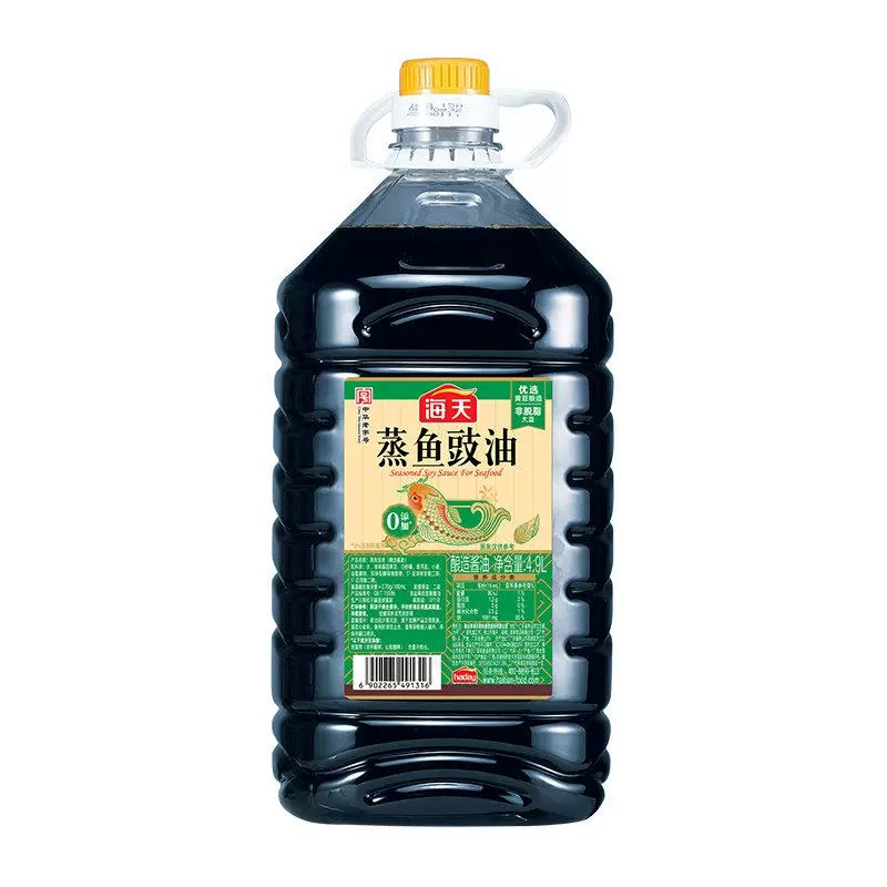 海天蒸鱼豉油4.9L整箱大桶装