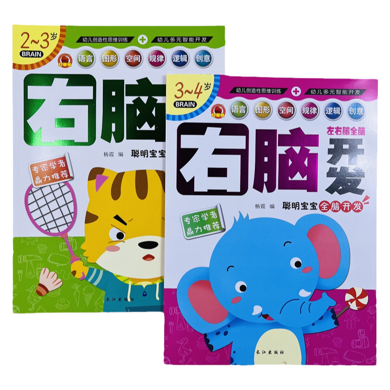 2-3-4岁儿童右脑开发启蒙早教2册