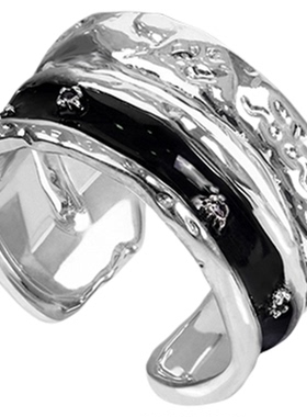 [王皓祯同款]OINICIO初印沉积系列黑滴胶双层戒指情侣对戒礼物