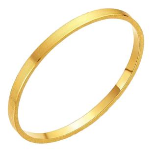 古法金包银筷子手镯女四方闪砂拉丝素圈镯子手环生日礼物送女友