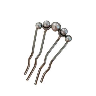 珍珠发梳发卡2026新款高端四齿盘发固定神器插梳u型发夹发簪发饰