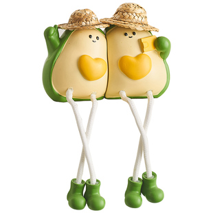 可爱治愈吊脚娃娃小摆件桌面客厅电视柜入户玄关洞洞板墙面装饰品