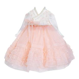 【延吉公主套装】薇爷原创童装 女童朝鲜服饰 仙气粉色薄纱连衣裙