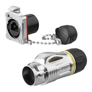 凌科RJ45航空插头BD按扣式RJ45网络接口超五类网线IP68防水连接器