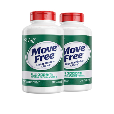 Move Free美国益节维骨力氨糖软骨素高钙关节绿瓶中老年补钙灵