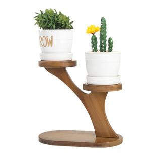 桌面多层小花架绿萝多肉飘窗台阳台客厅办公桌上迷你花盆架子竹木