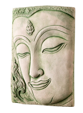 泰国工艺品砂岩佛头佛脸摆件