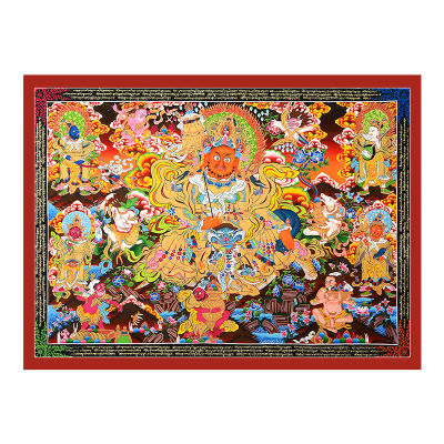 欧斯特财宝天王唐卡装饰画