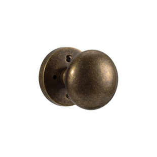 铜道中人黄铜美式复古圆球形门锁古铜色室内双开门把手锁内房门锁