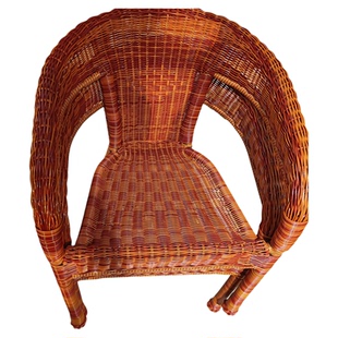 单人藤椅网红藤椅三件套藤条椅子阳台桌椅老人靠背椅室外扶手椅