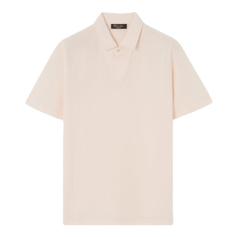 LoroPiana/诺悠翩雅男士T恤短袖棉质匹克轻盈领口设计优雅新款