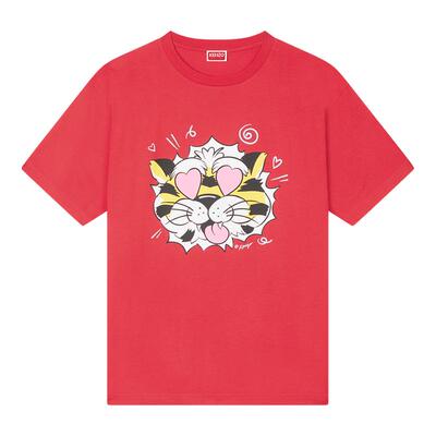 【季末特惠】KENZO 26春夏新品 男女同款老虎图案T恤衫