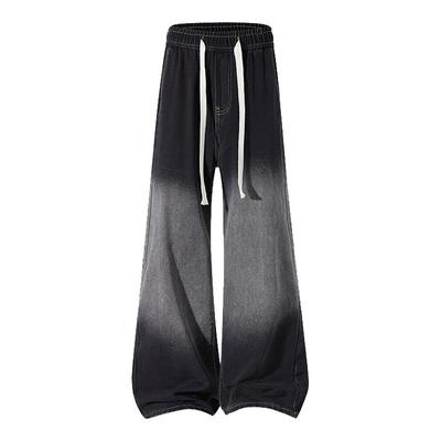 回力美式复古渐变牛仔裤2025新款