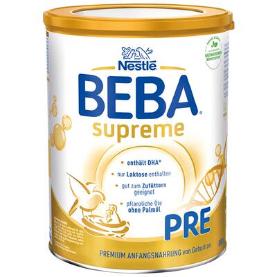 自营pre段800g牛奶BEBA罐装进口